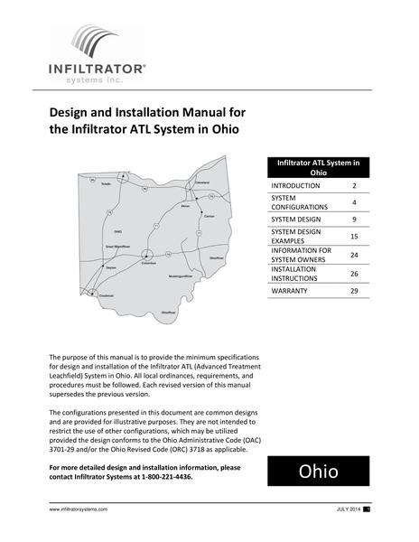 Ohio ATL by Infiltrator Design Manual