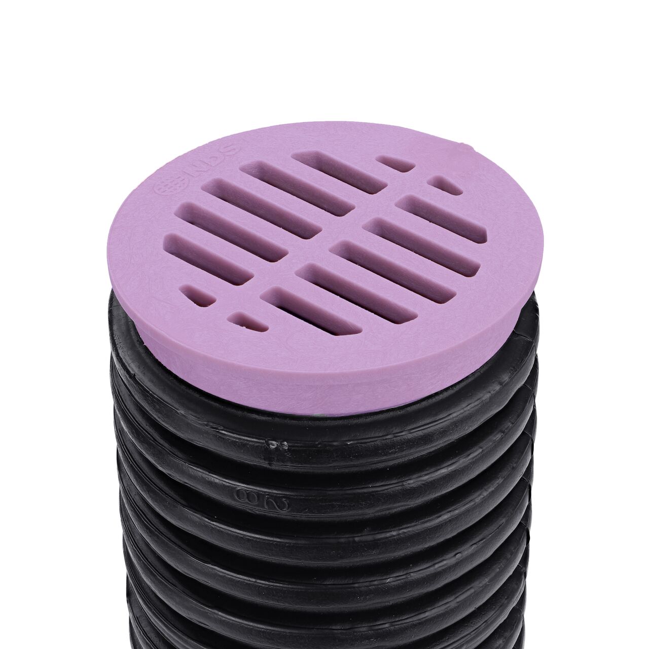 NDS 3 in. Round Grate installed on 3 in. Single-Wall Corrugated Pipe (NDS16P)