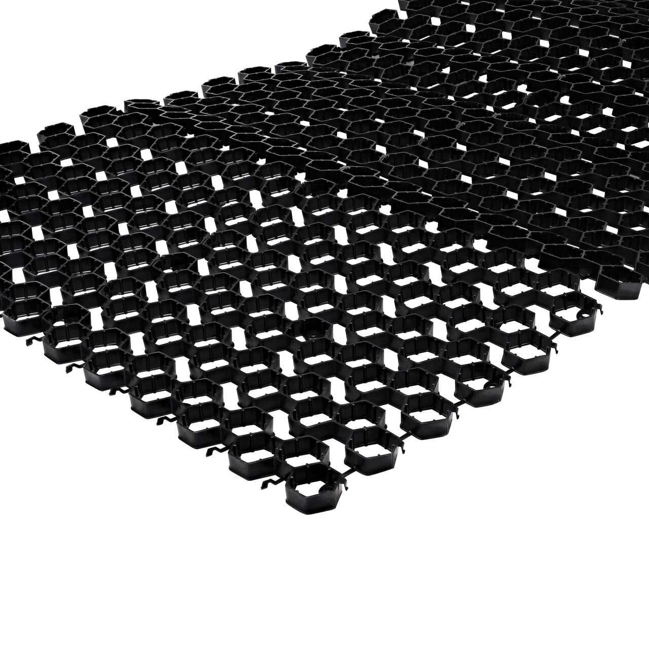 The black NDS EZ Roll® Gravel Paver (NDS GP4X150) panels come preassembled in easy-to-install rolls, just roll out to install