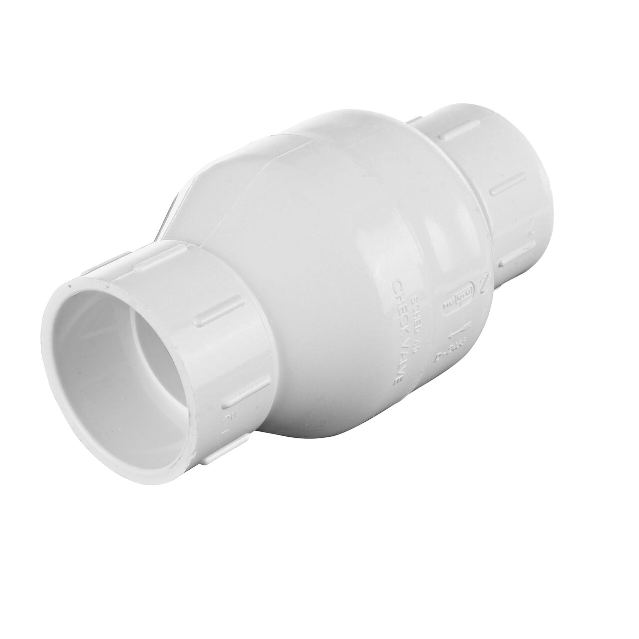 NDS White 2 in. slip end by slip end PVC Spring Check Valve (NDS 1011-20, NDS 1012-20)