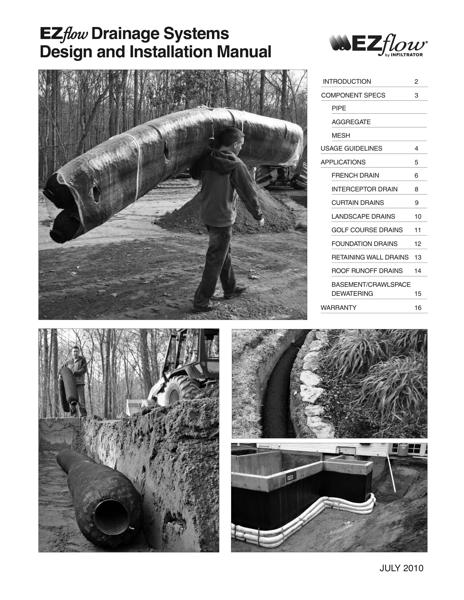 EZflow Drainage Installation Manual