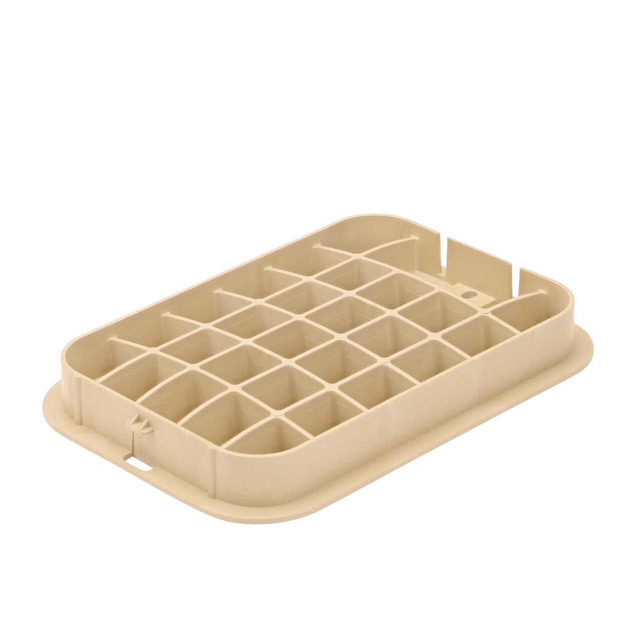 Bottom view of the reinforced ribs on the NDS 14 in. X 19 in. Sand Irrigation Control Valve cover (NDS 313CSAND) that fits the NDS 14 in. X 19 in. Pro-Spec® Series Valve Box