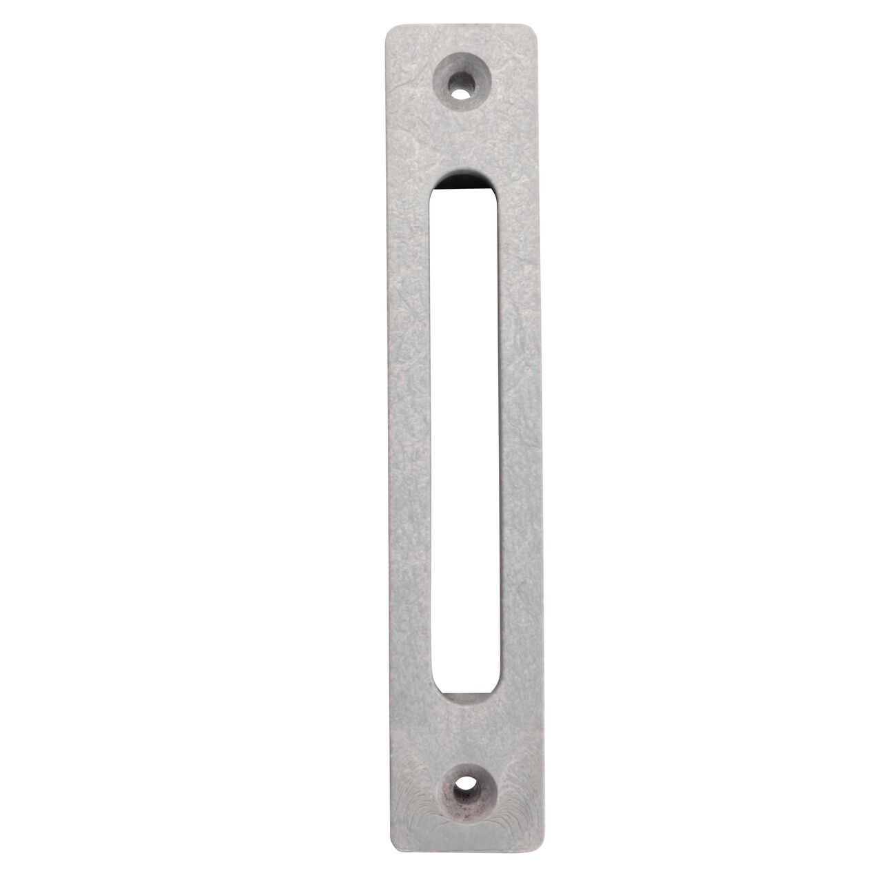 The top down view of the Dark Gray Slotted Plastic Dura Slope™ Channel Drain EZ-Track™ Radius Coupling Grate (NDS DS-661MG)
