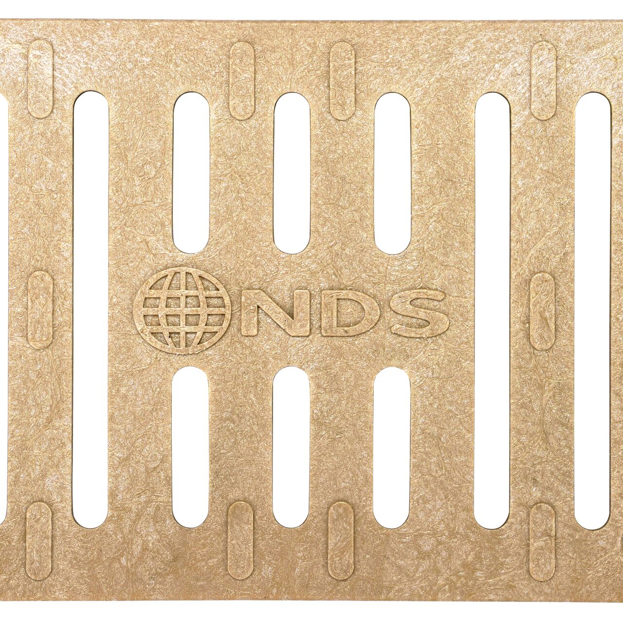 Top Down View of the NDS Spee-D® Channel Drain Grate in Sand Plastic (NDS 244)