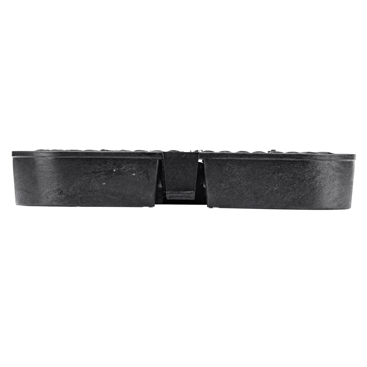 The NDS 14 in. X 19 in. Rectangular Standard Series Cast Iron Water Meter Box Cover (NDS D1200-DICIRTRL) is a Drop-In lid shown here from the side, that prevents dirt and debris from entering the meter box