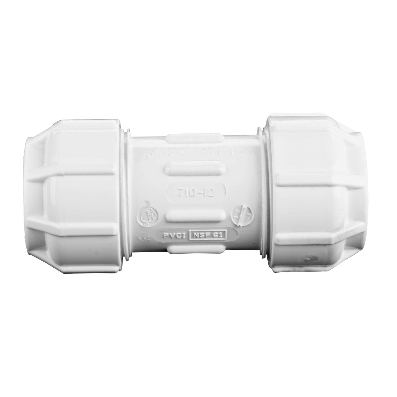 Side view of the NDS 1 1/4 in. Flo-Lock™ Gripper Coupling (NDS 710-12)