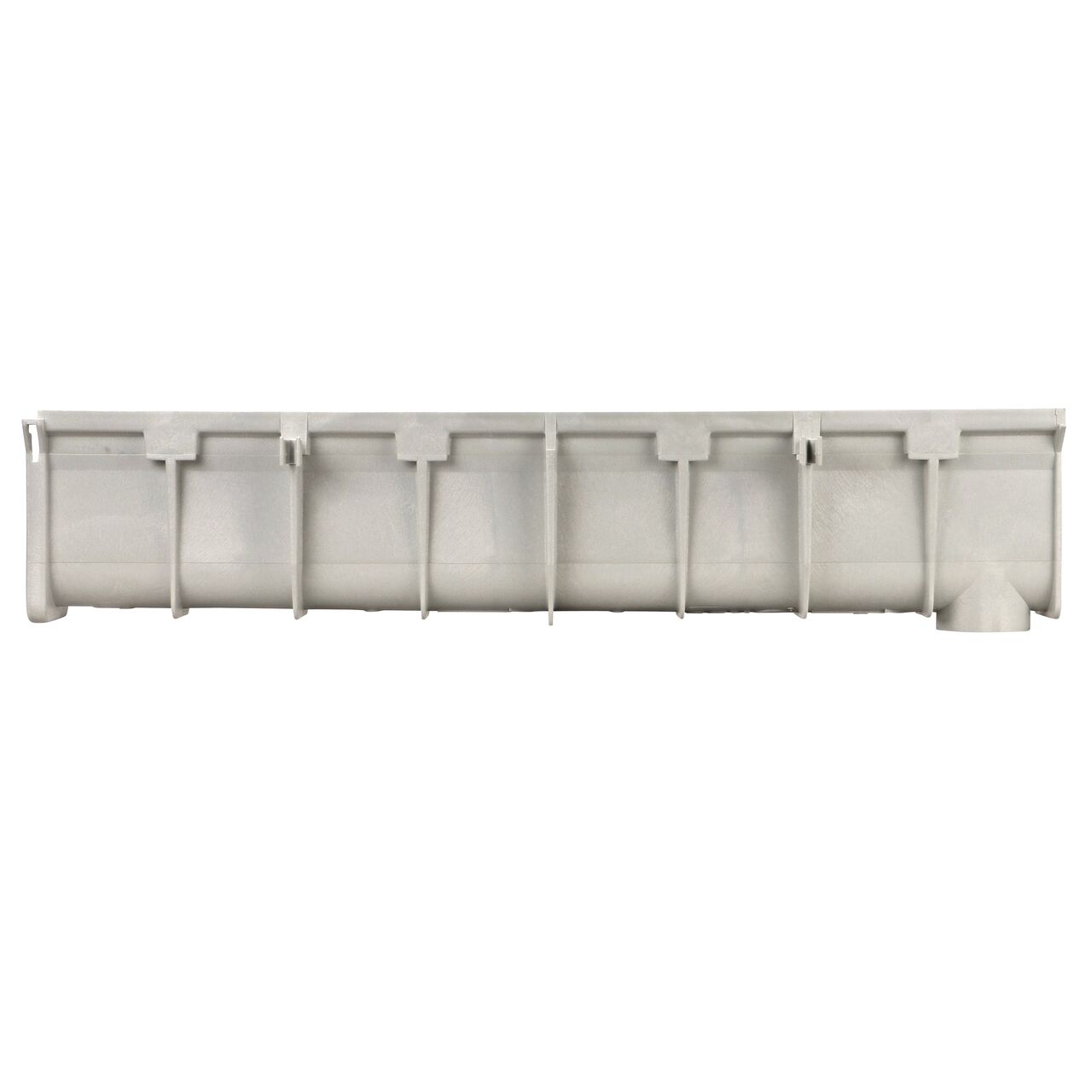 Side to Side View of the NDS 8.37 in. to 8.70 in. Deep Dura Slope Channel (NDS DS-104), end to end