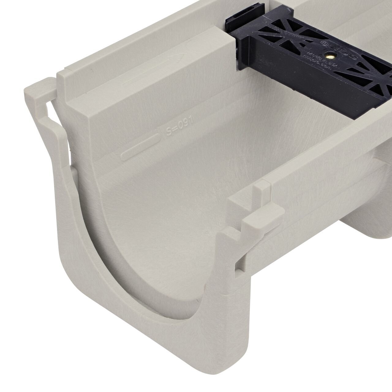 Closeup view of the Dura Slope Channel, 3.99 To 4.34 in. Deep, with groove joints facing camera (NDS DS-091)
