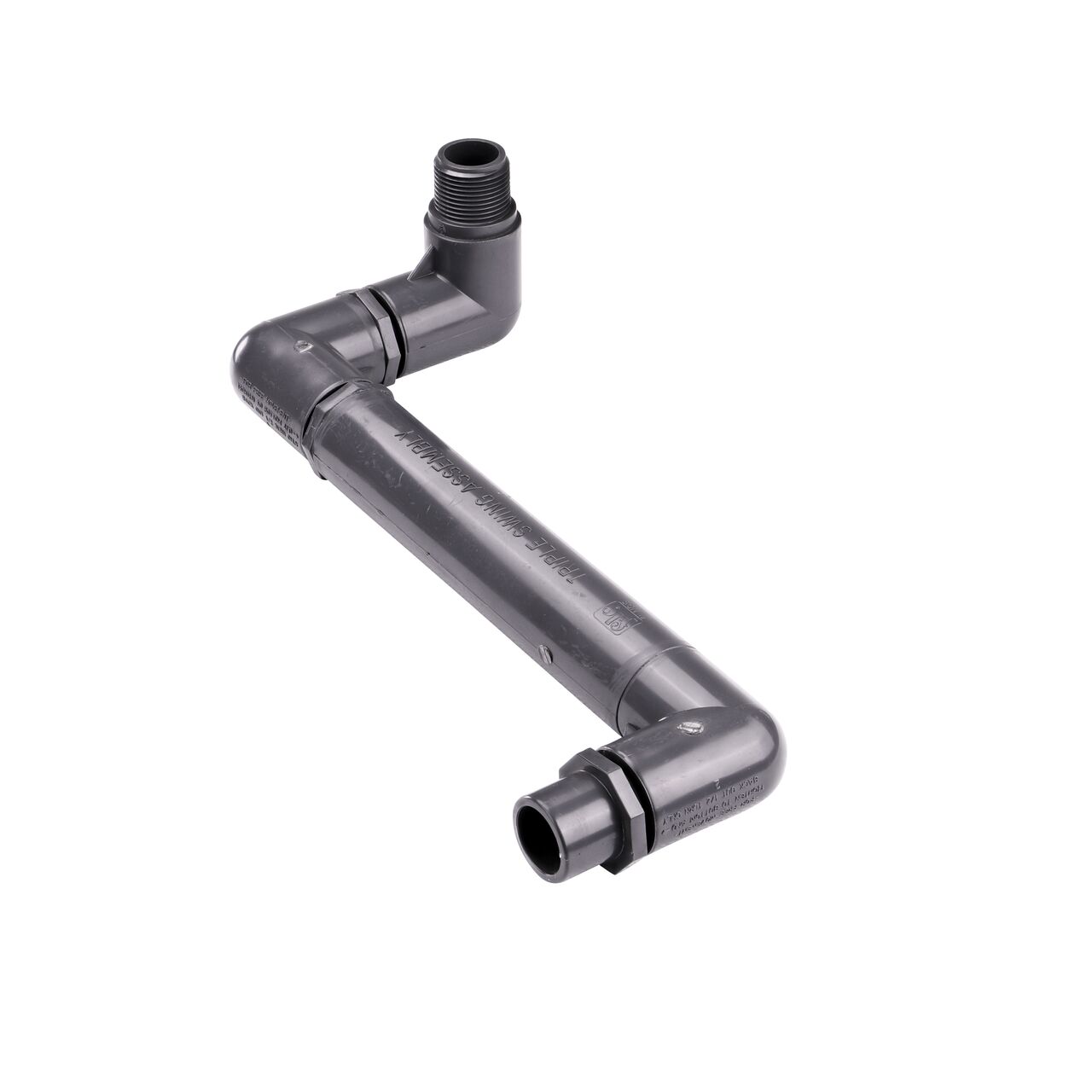 NDS PVC Triple Swing Joints Assembly, Sch. 80 1 in. spigot X 1 in. MPT is made in the USA and has the flexibility to adjust positions that protect pipelines from damage (NDS TSA-1000-ST)
