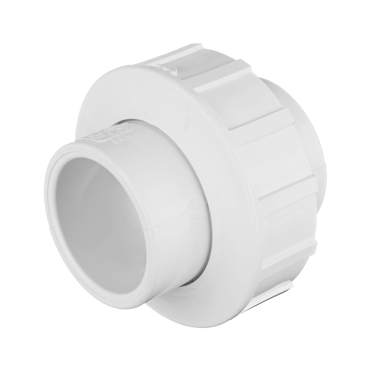 Use the NDS 1-1/2 in. PVC Union with dual slip connection ends for Schedule 40 pipes to make a leak-resistant connection between pipes without any glue necessary (NDS WU-1500-S)