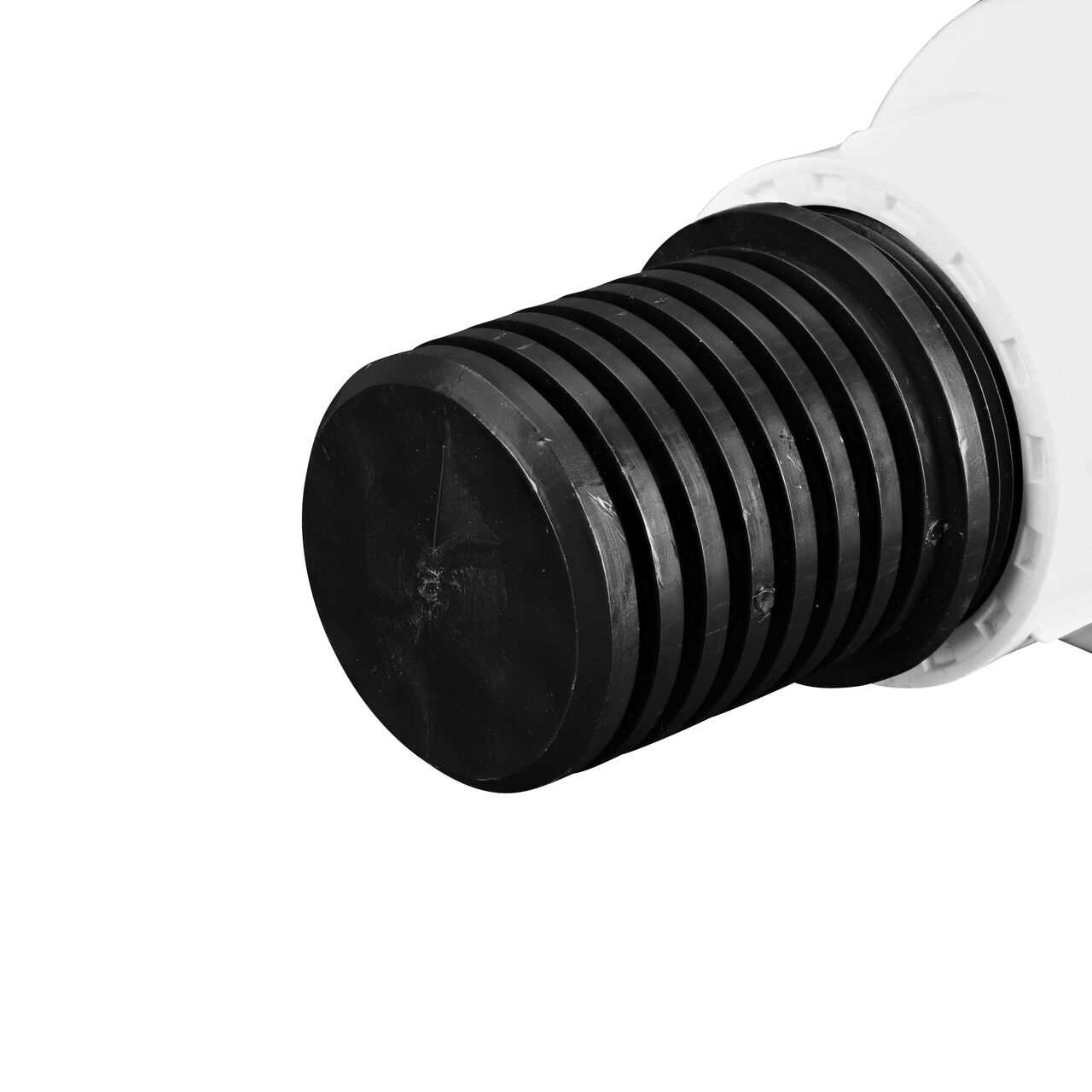 CHECK PHOTO Closeup of the non-sloped end of the threaded NDS 1-1/2 in. IPS Female Threaded PVC Foot Valve (NDS 1001-15FV)