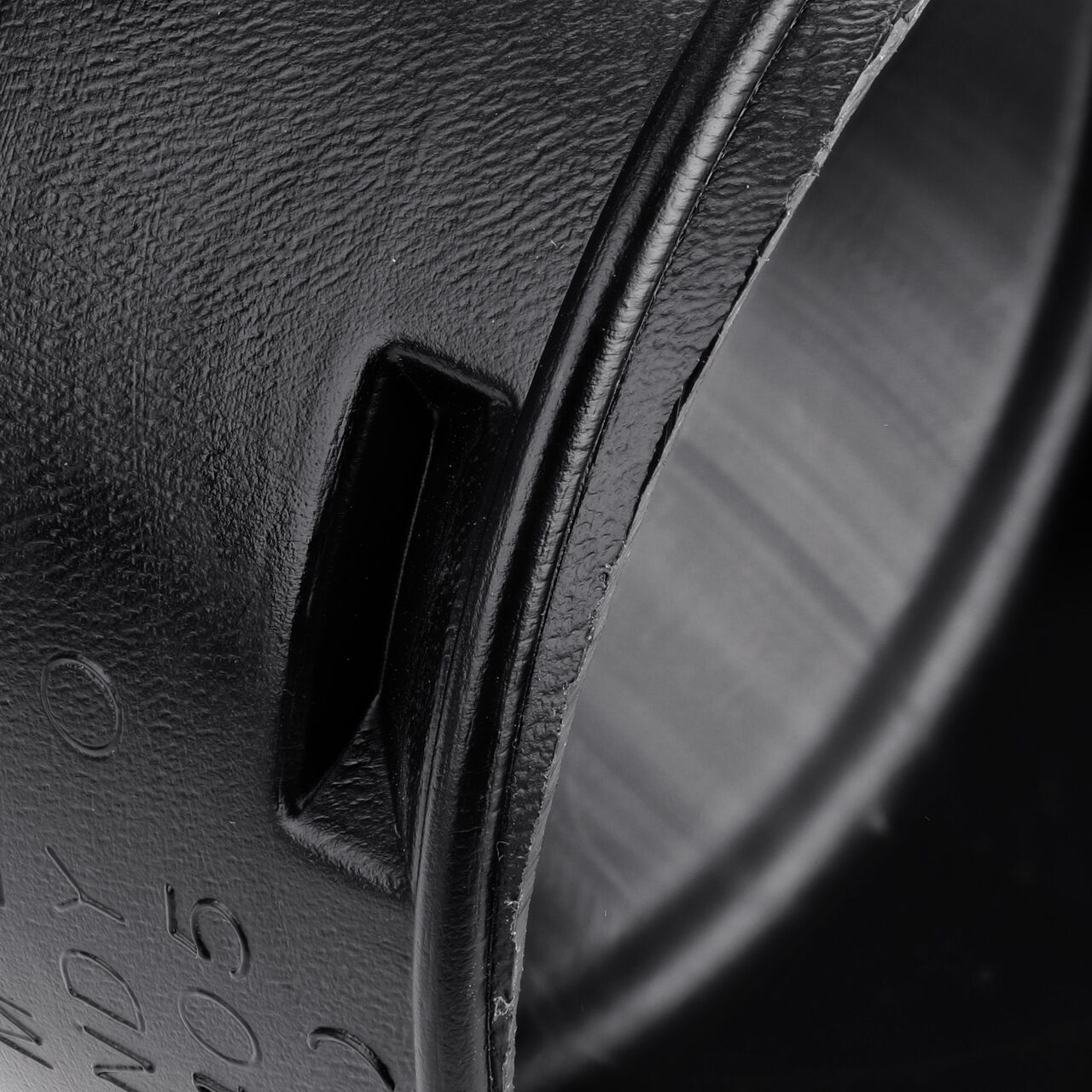 Closeup of the 4 in. High-Density Polyethylene Corrugated End Cap (NDS 4C06)