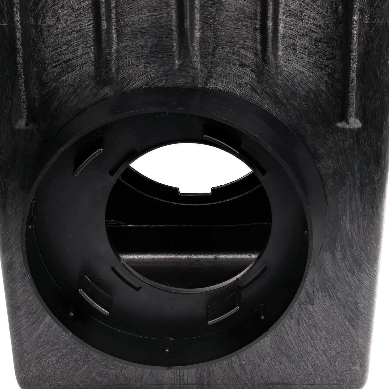 Side view of NDS Outlet Adapter that connects to a 8 in. drain pipe (NDS 1889)