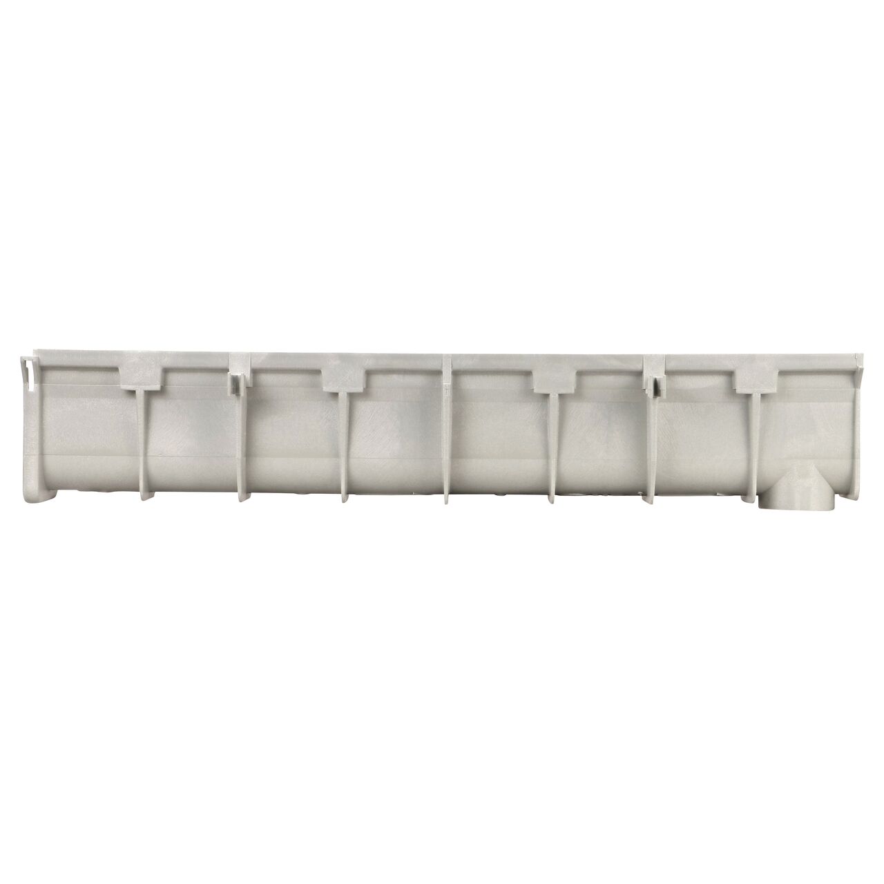 Side view of the NDS 7.36 in. Deep Neutral Dura Slope Channel (NDS DS-101N), end to end