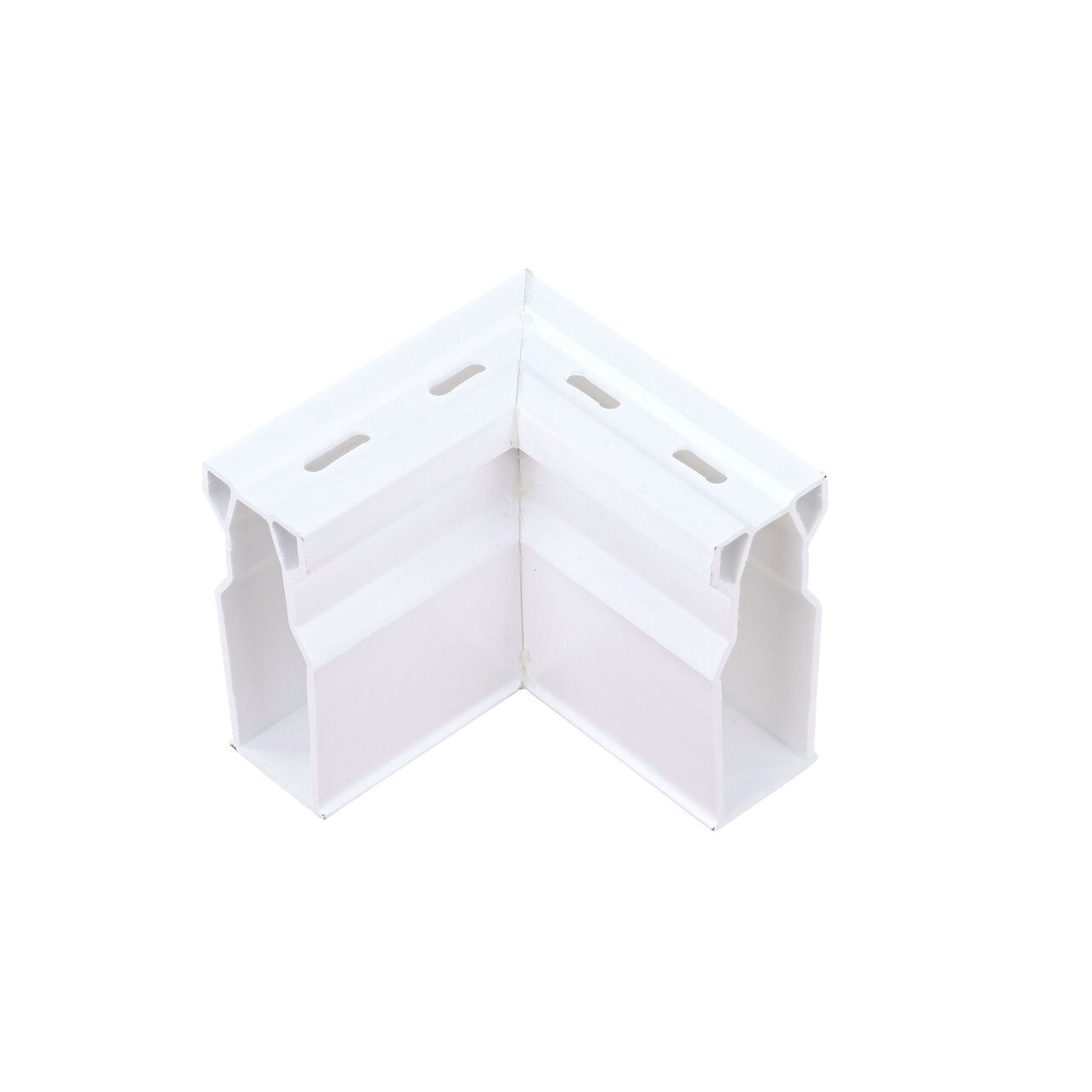 Hero shot of Micro Channel Drain & Integrated Grate with 90° Elbow, White Plastic which connects to Micro Channel Drain System  (NDS 8381*, NDS 8381)