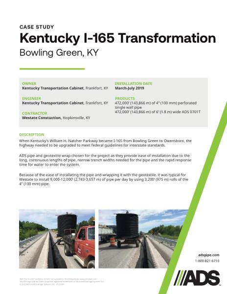 Kentucky I-165 Transformation (Bowling Green, KY) Case Study