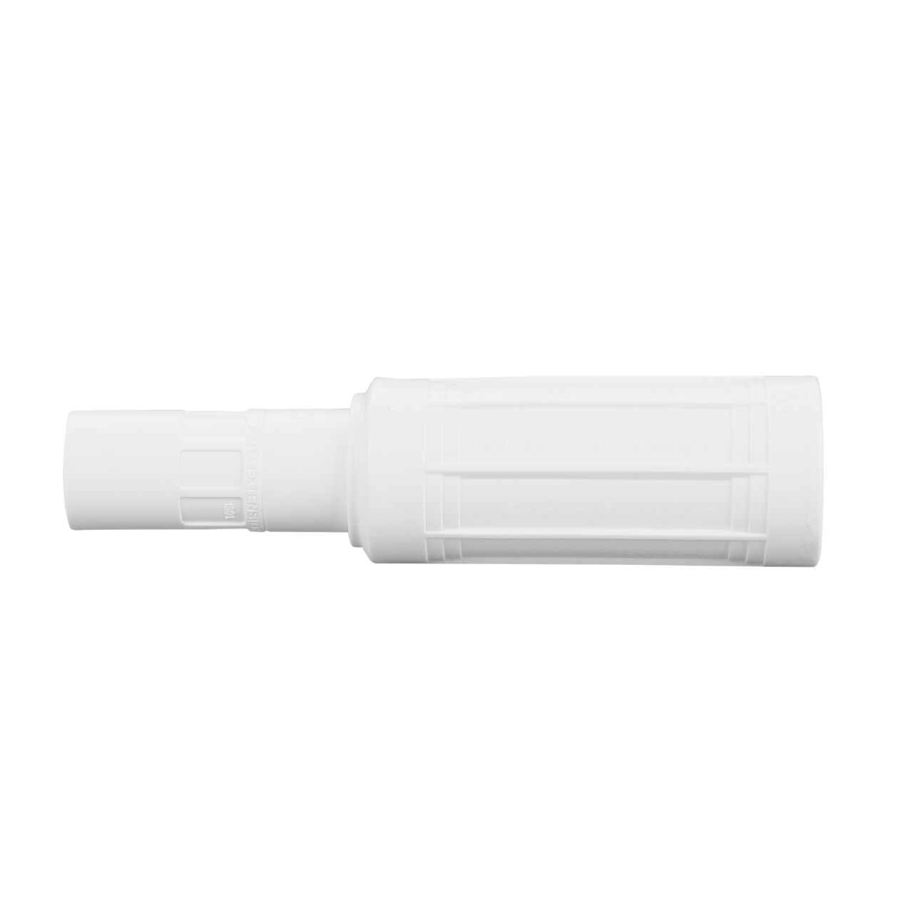The compact Pro-Span 3/4 in. Expansion Repair Coupling (NDS 118-07C) telescoping fitting extends to bridge the gap between the two ends of pipe