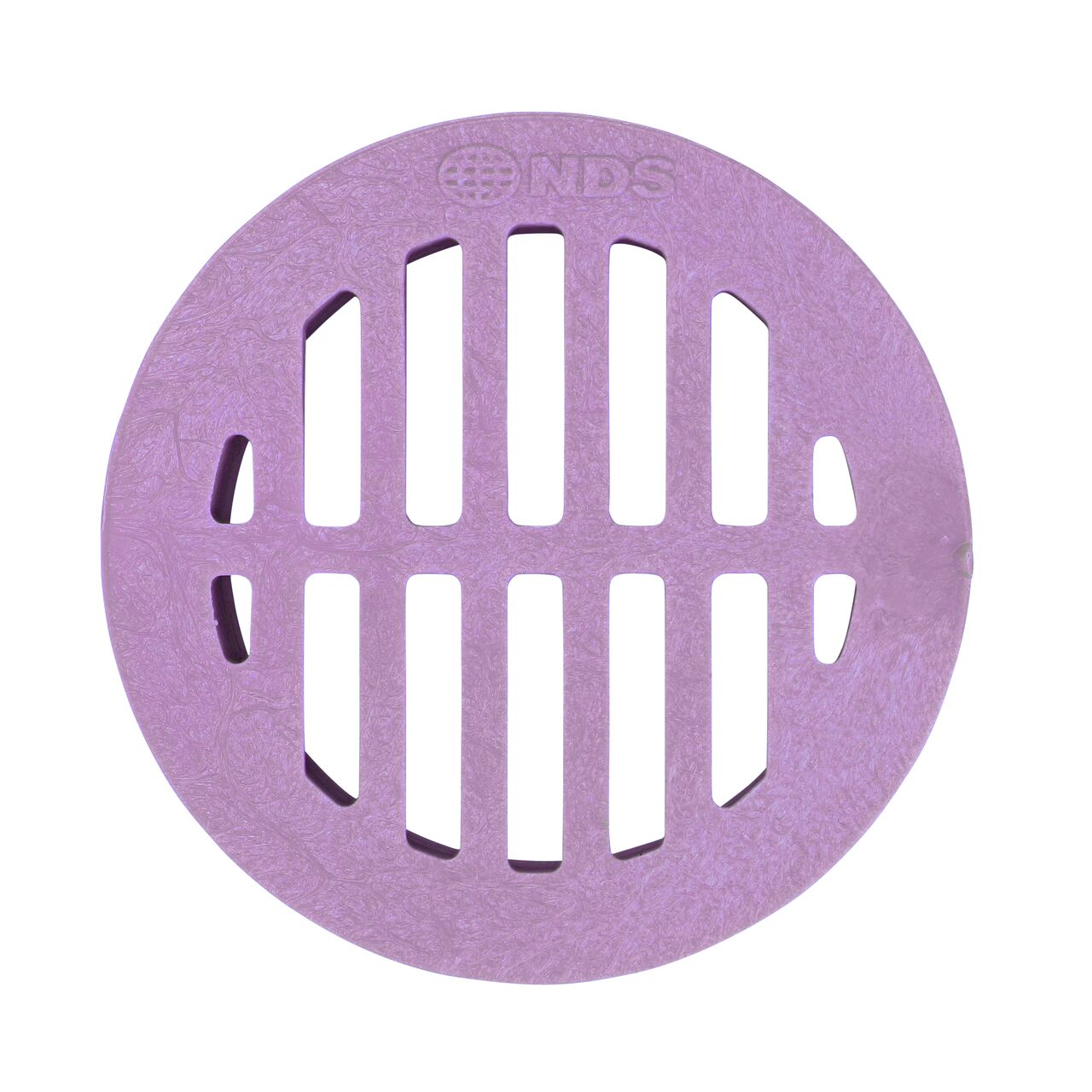 Top-down view of the NDS 3 in. Round Grate made of green plastic (NDS 16P)