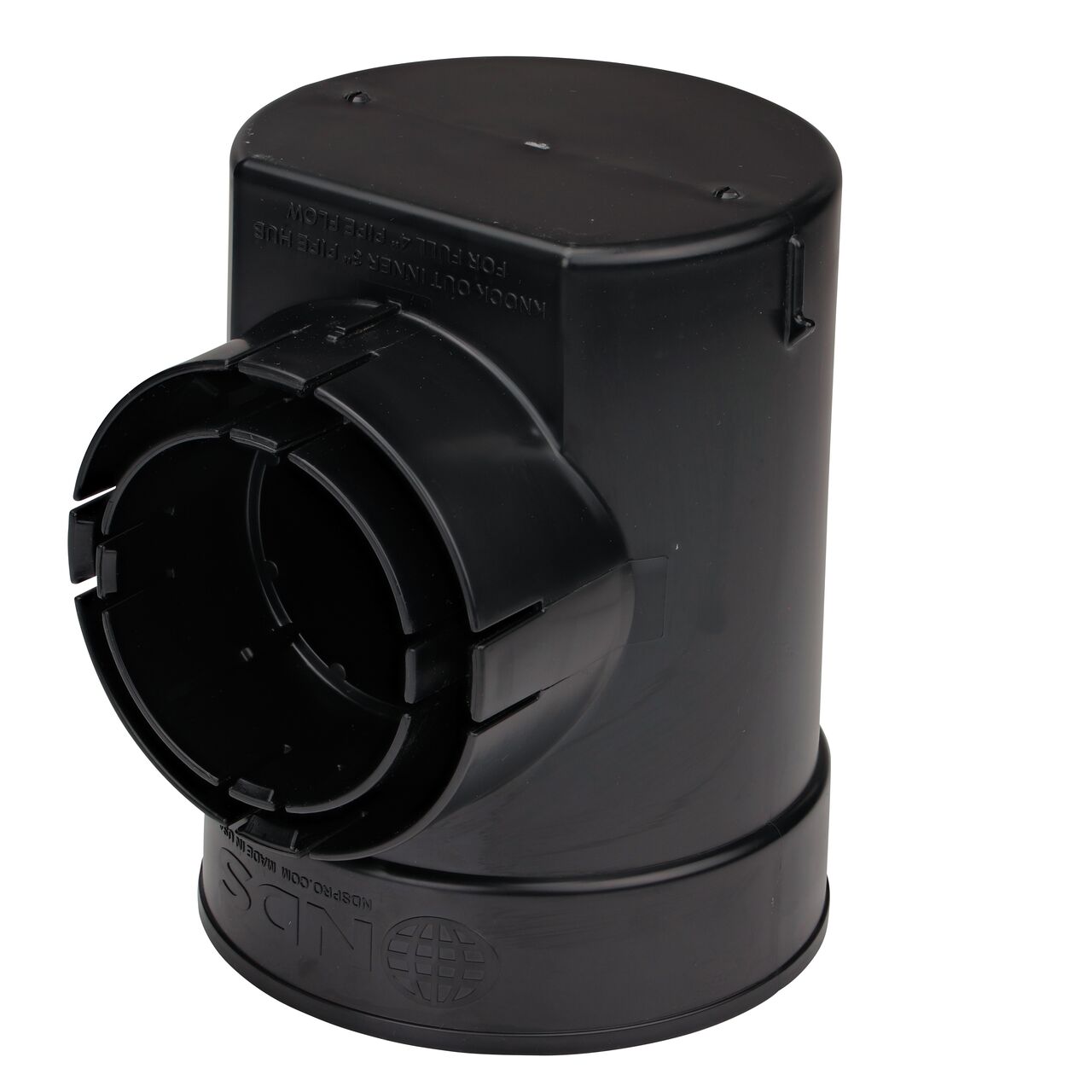 The bottom of the 6 in. Round Spee-D® Catch Basin Drain (NDS 101) includes two punch out weep holes