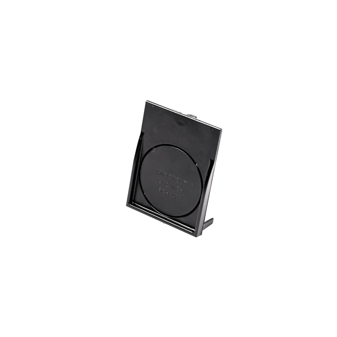 Hero shot of the Slim Channel™ Drain End Cap/Outlet, Black Plastic (NDS 9247)