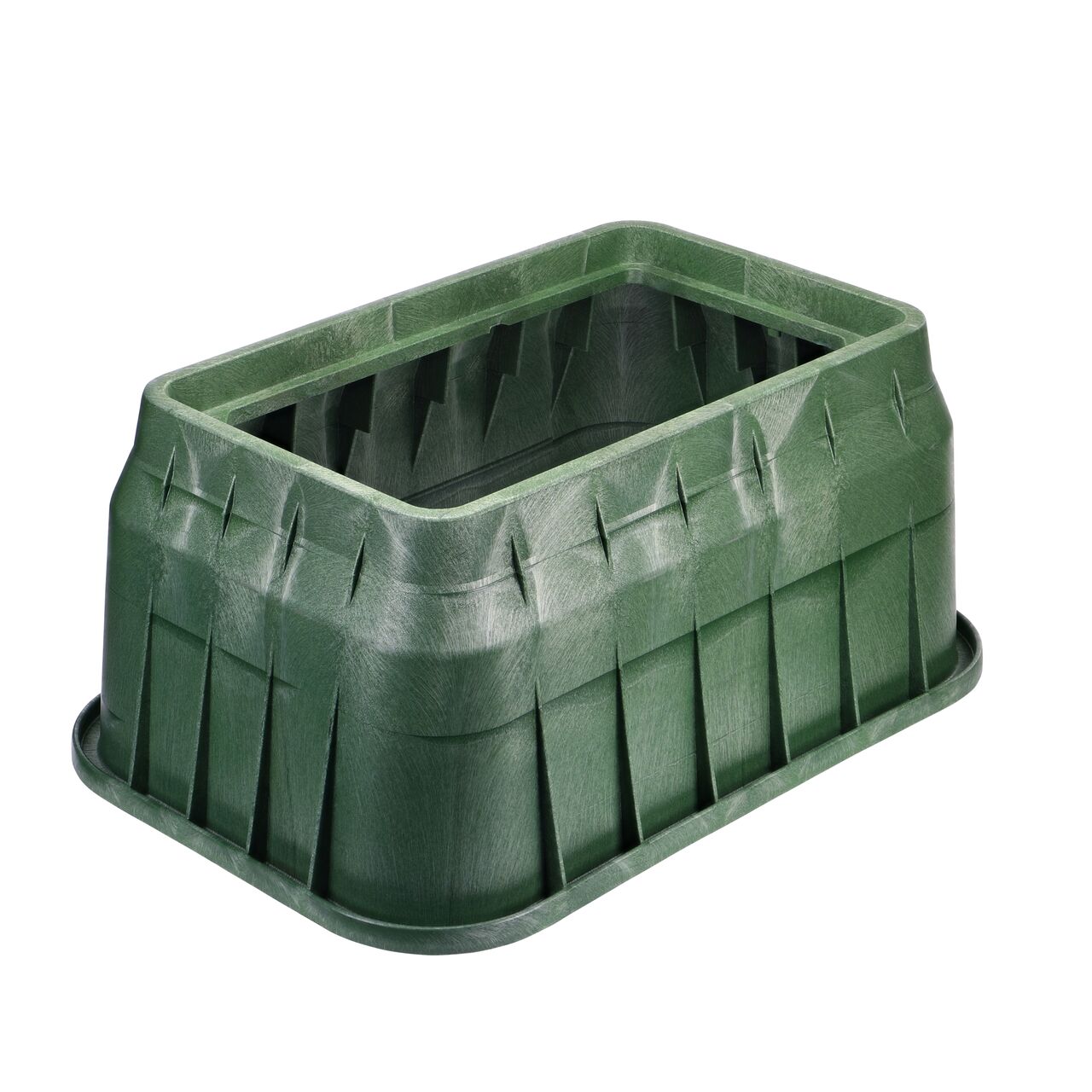 Alternate view of the longer length side on the NDS black plastic 17 in. x 30 in. Rectangular Pro-Spec® Series Valve Box (NDS 326B)