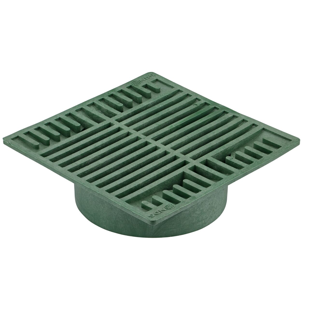 NDS 8 in. Square Grate in Green Plastic (NDS 882)