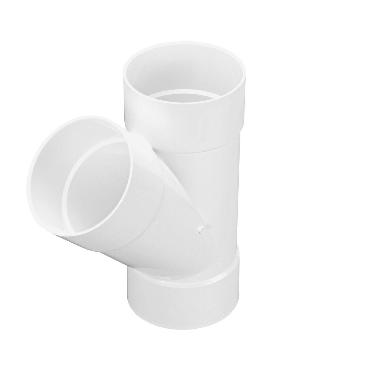 PVC wye for 6 in. Sewer and Drain pipes, Hub X Hub X Hub connection (NDS 6P08)