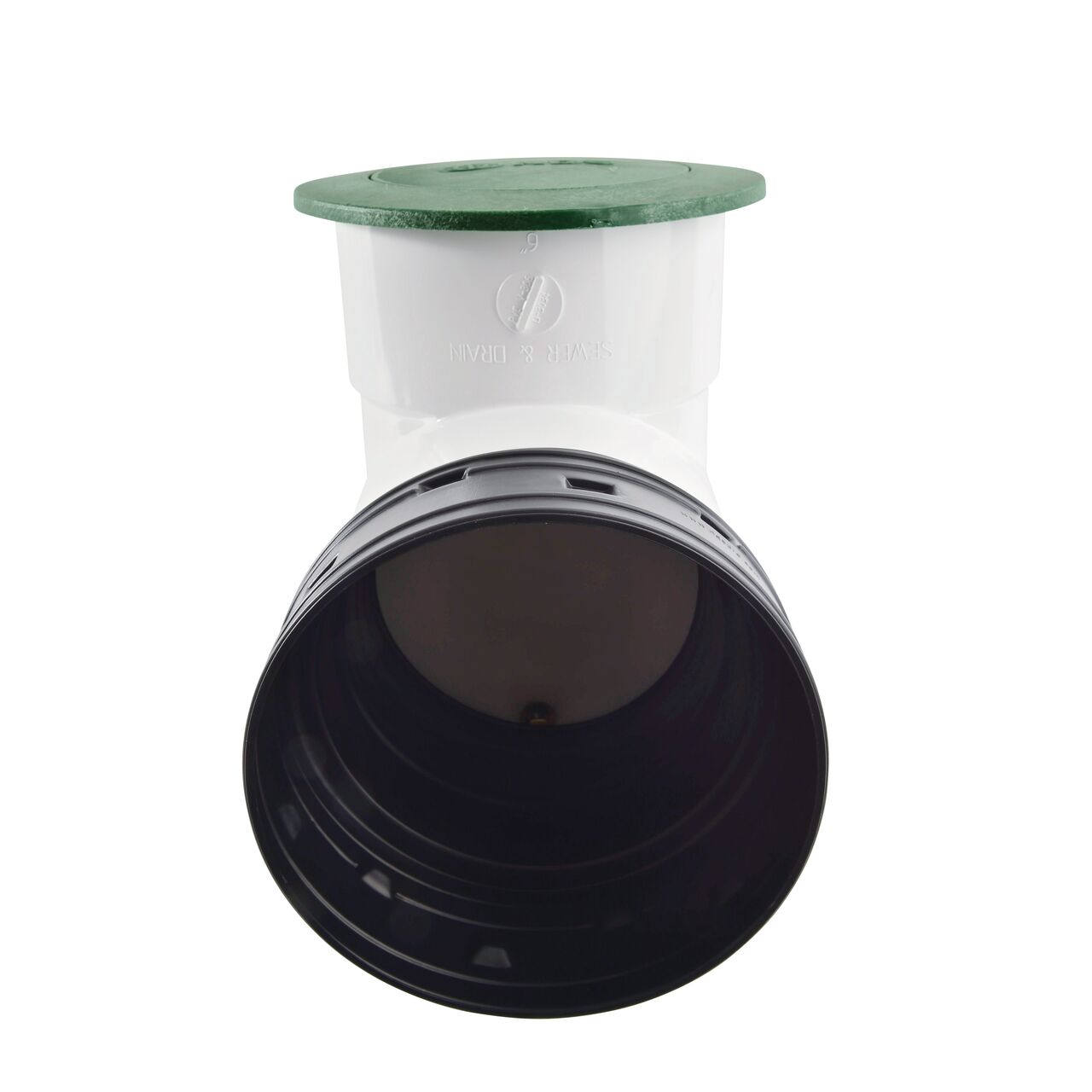 The NDS Pop-Up Drainage Emitter comes with and Adapter that connects to 6 in. pipe (NDS 624)