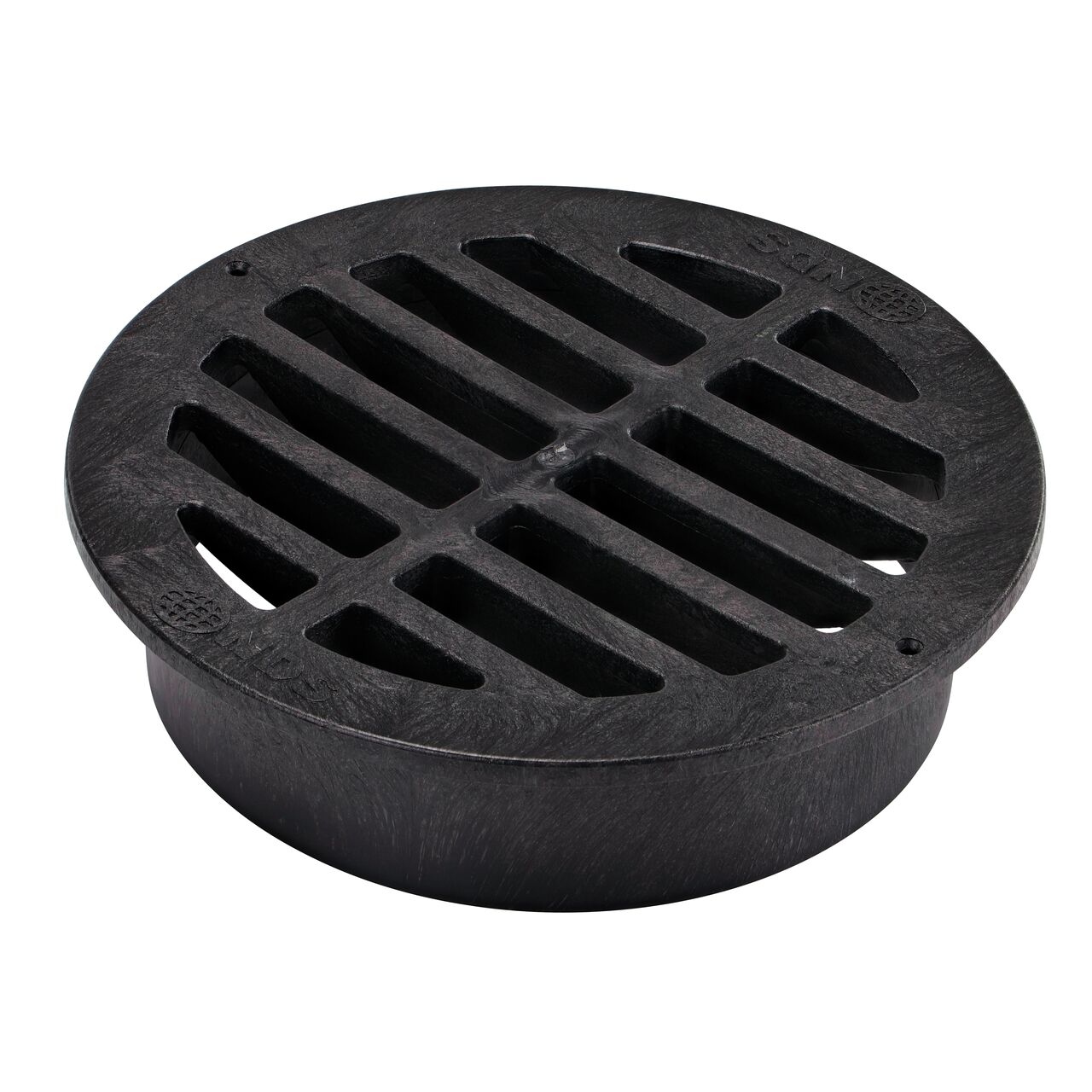 NDS 15 in. Round Grate made of black plastic (NDS 1511)
