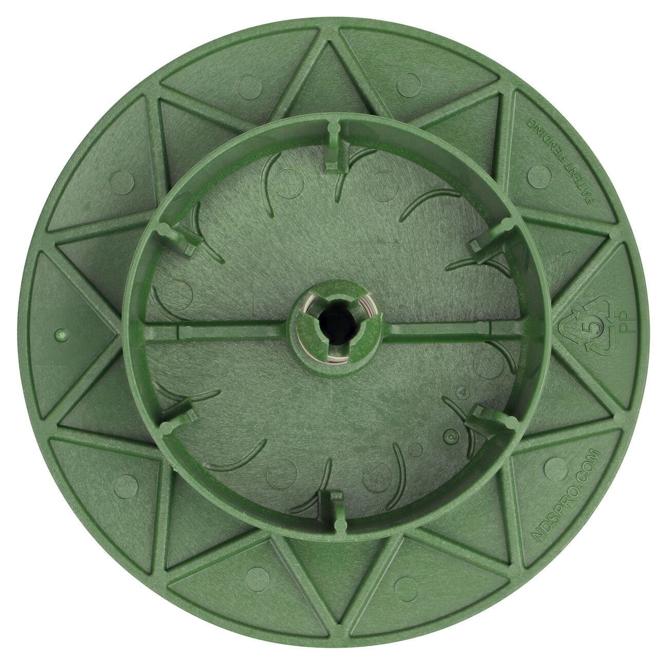 Bottom View of the 3 in. & 4 in. Pop-Up Drainage Emitter (NDS 420, NDS 430, NDS 421, NDS 321)