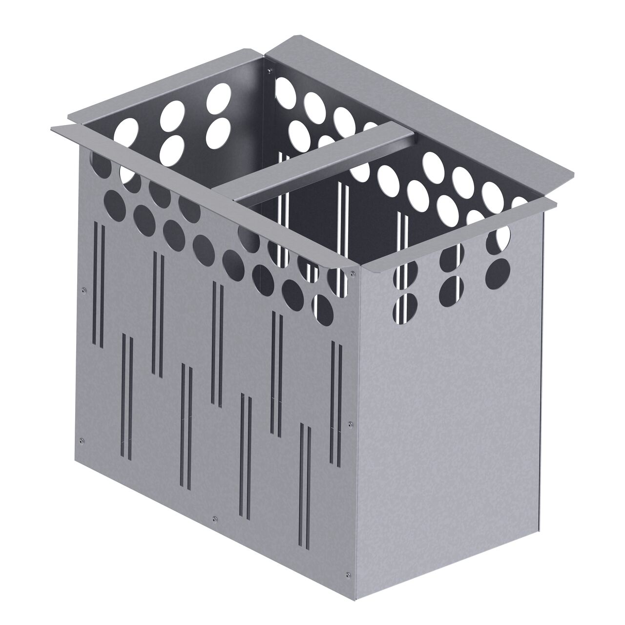 The BG-FILCOTEN® by NDS® 300 Trench Drain Plastic Trash Bucket (NDS 22213) tapered design fits inside the BG-FILCOTEN 300 trench drain inline catch basin