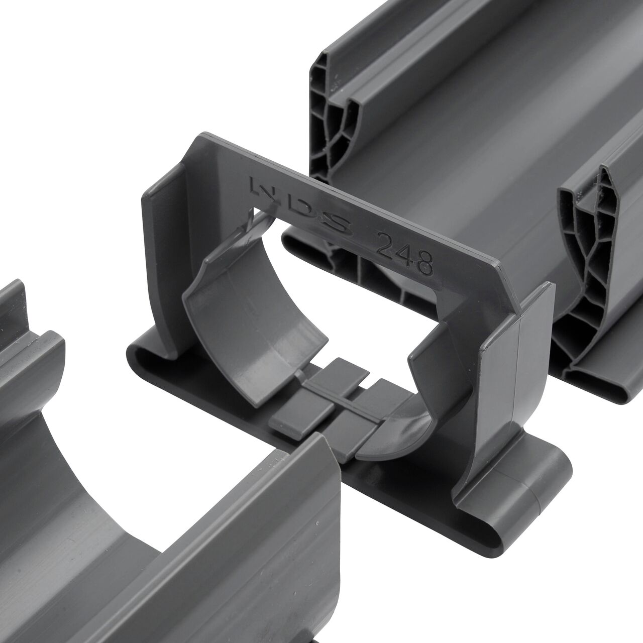 NDS Spee-D® Channel Drain Coupling (NDS 248*, NDS 248) connects to Spee-D® Channel Drain (NDS 400, NDS 400-10)