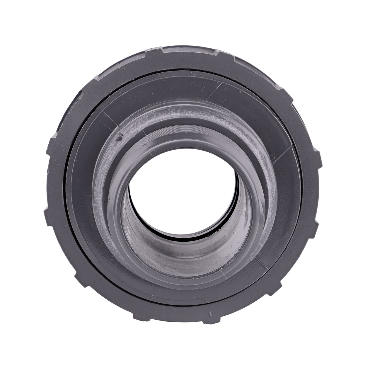 The inside of the slip NDS 1-1/2 in. PVC Union which allows water to flow through while preventing leaks and made of durable PVC plastic (NDS U-1500-SM)