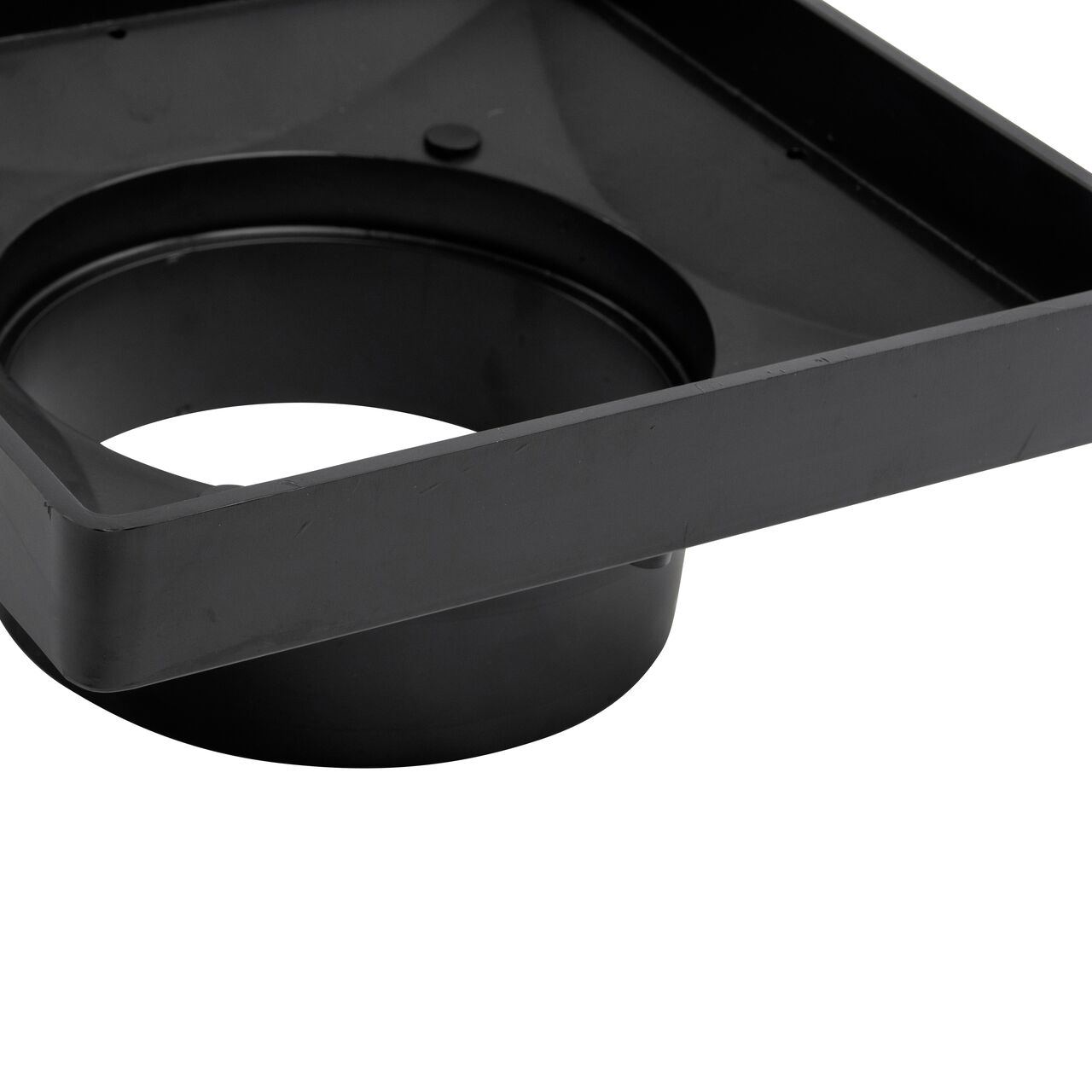 Closeup view of 9 in. Square Low-Profile Adapter (NDS 932) which fits 6 in. Spee-D® Catch Basin Drains and 6 in. S&D Pipes & Fittings