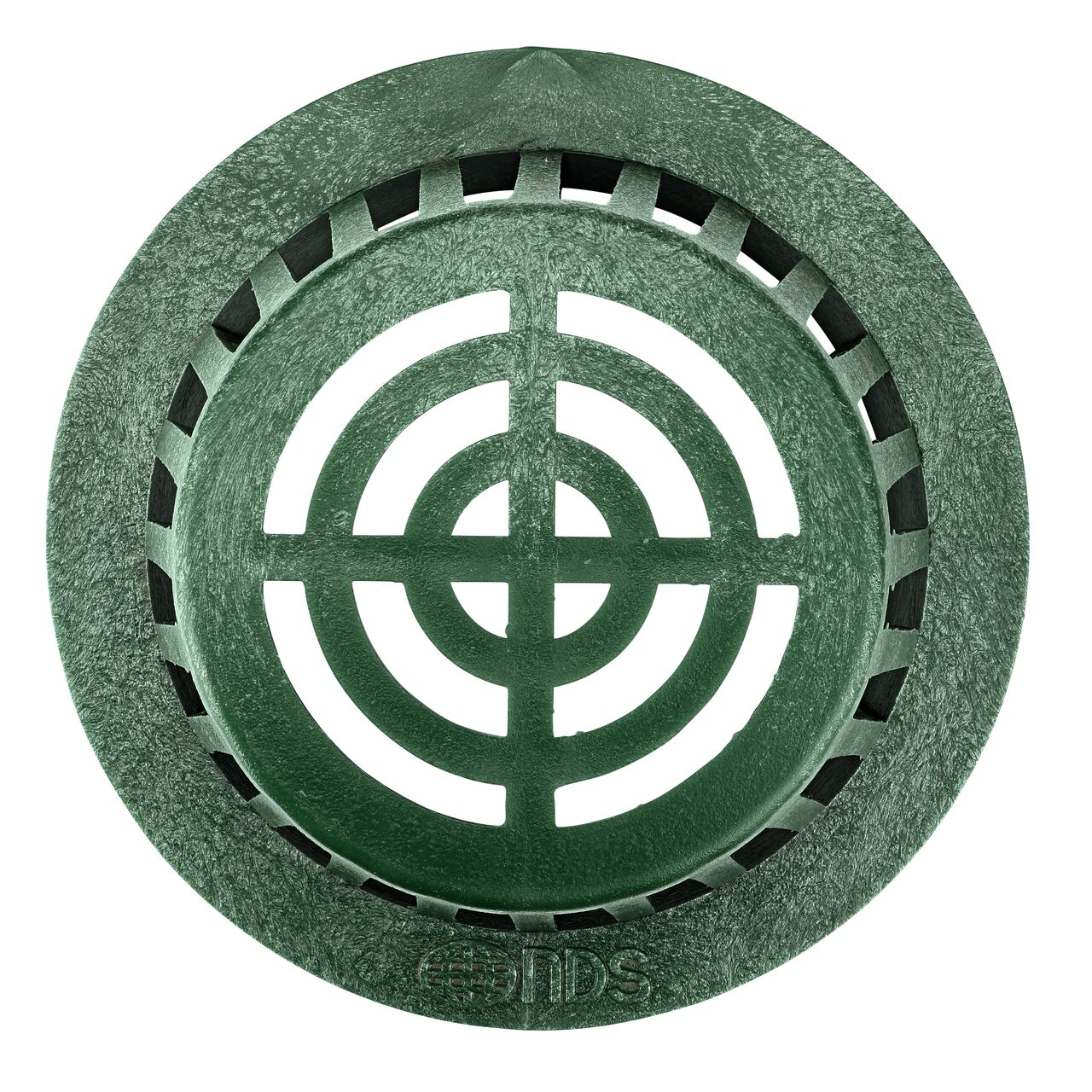 Top Down view of the NDS Green Plastic 6 in. Atrum Grate (NDS 80)