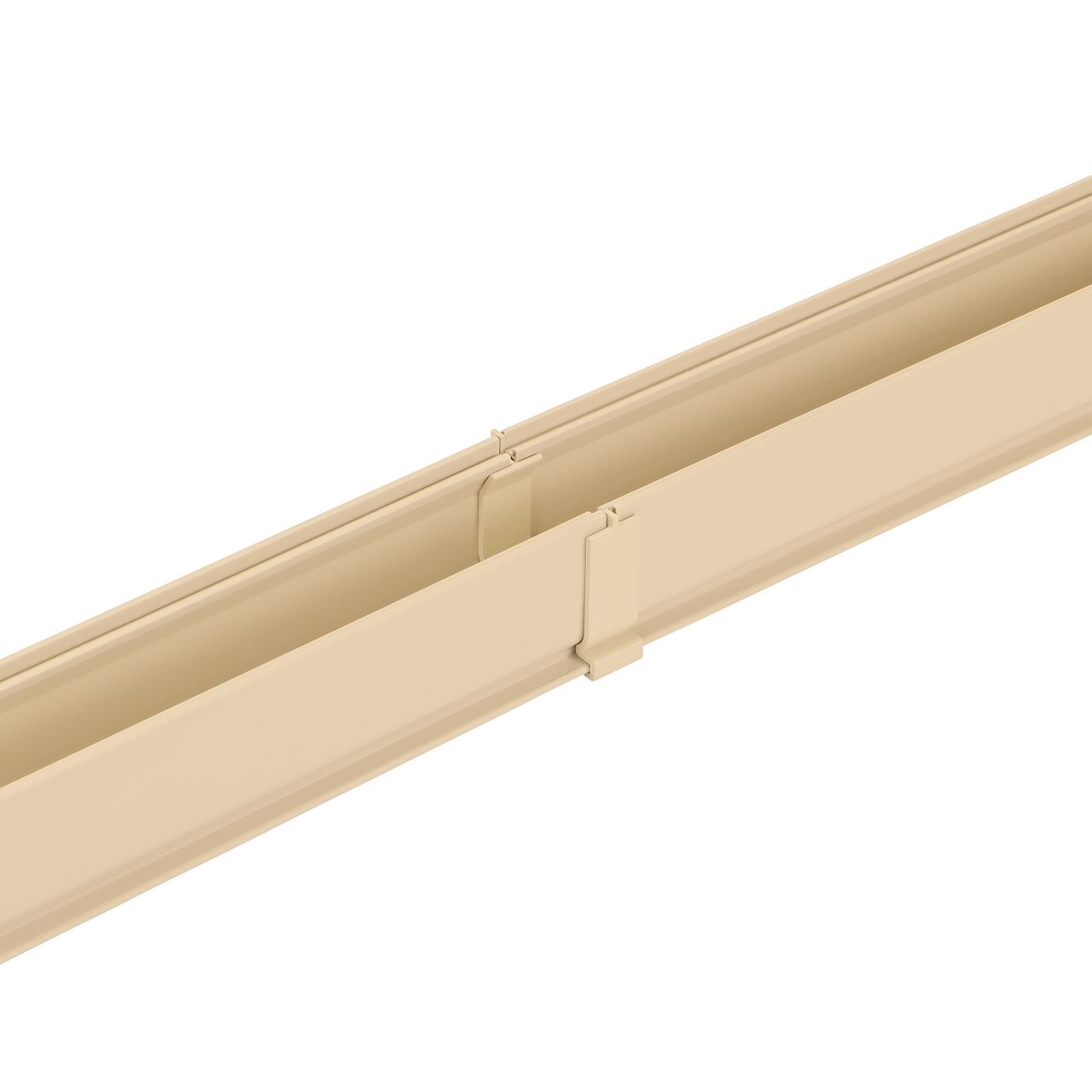 NDS Sand Mini Channel™ Drain Coupling (NDS 548S) connected to grates (NDS 500S) on both sides