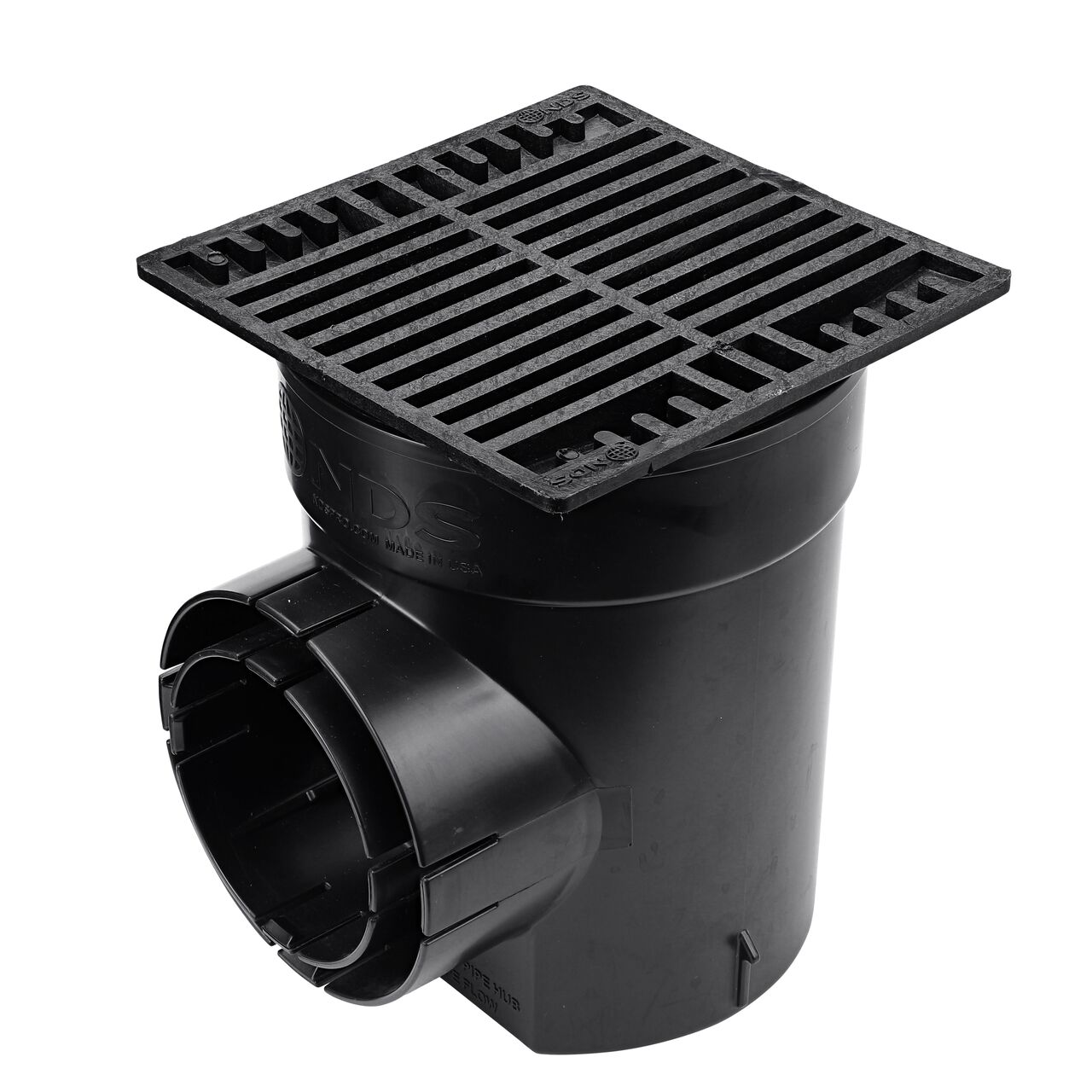 NDS Black plastic 7 in. Square Grate  Fits Spee-D® Catch Basin Drain & 6 in. Drain Pipes & Fittings installed on Single Outlet Spee-D Basin (NDS 771*, NDS 771)
