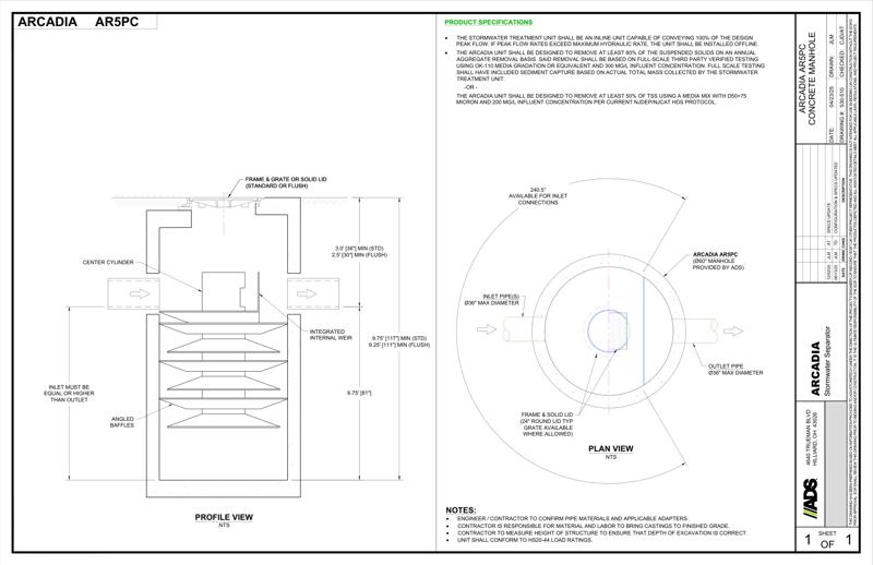 Arcadia 5 Concrete Manhole Detail