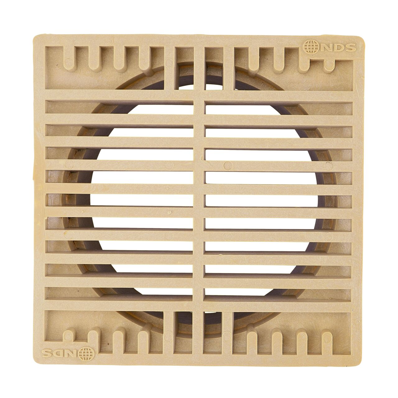 Top Down View of the NDS 7 in. Square Grate (NDS NDS 773S)