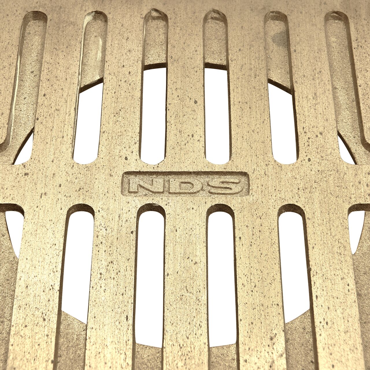 Closeup of the NDS 5 in. Square Grate NDS 913B*, NDS 913B)