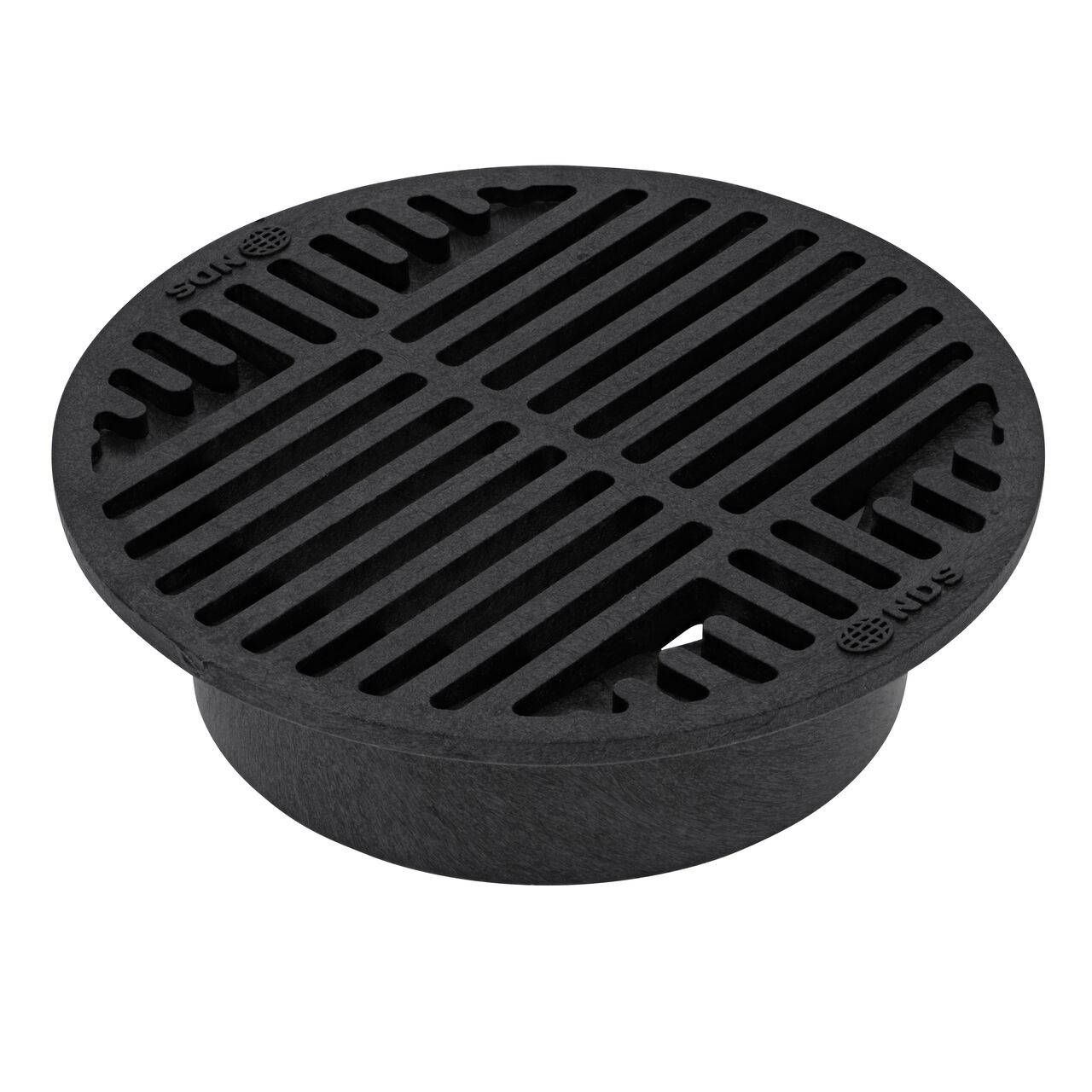 NDS 8 in. Round Grate, made of black plastic (NDS 10*, NDS 10)