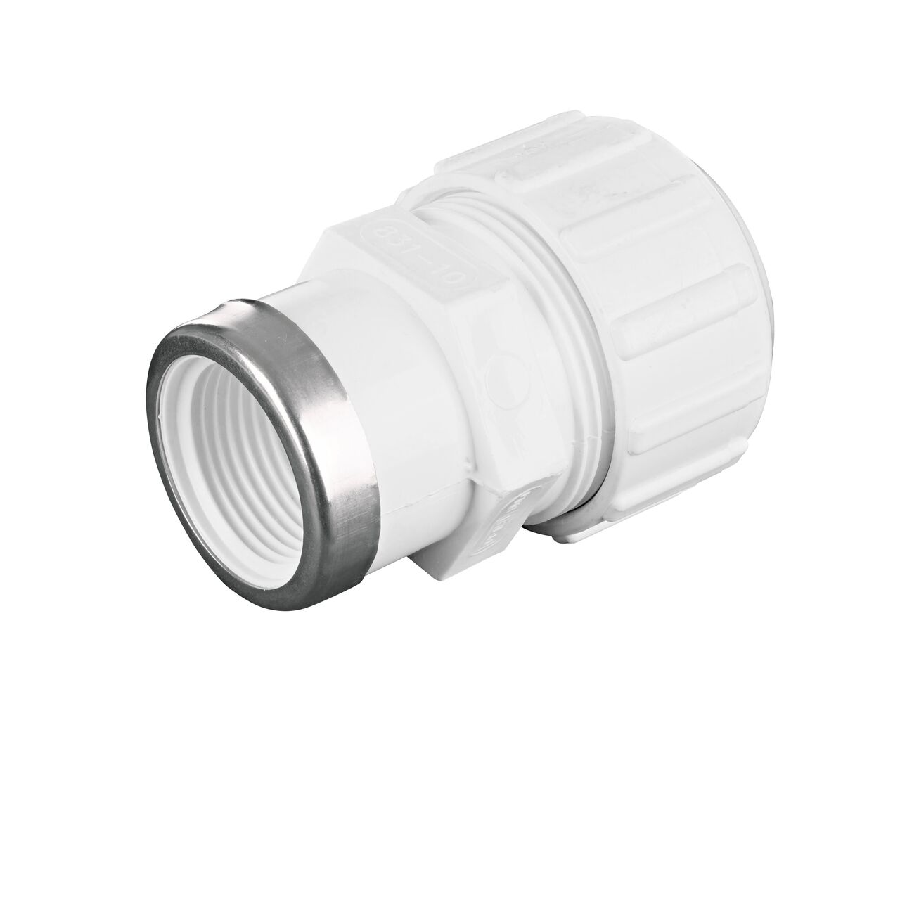 Threaded FPT connection end on the NDS 1 in. SIDR-7 FPT X PE TS Flo-Lock™ Gripper Adapter (NDS 831-10)