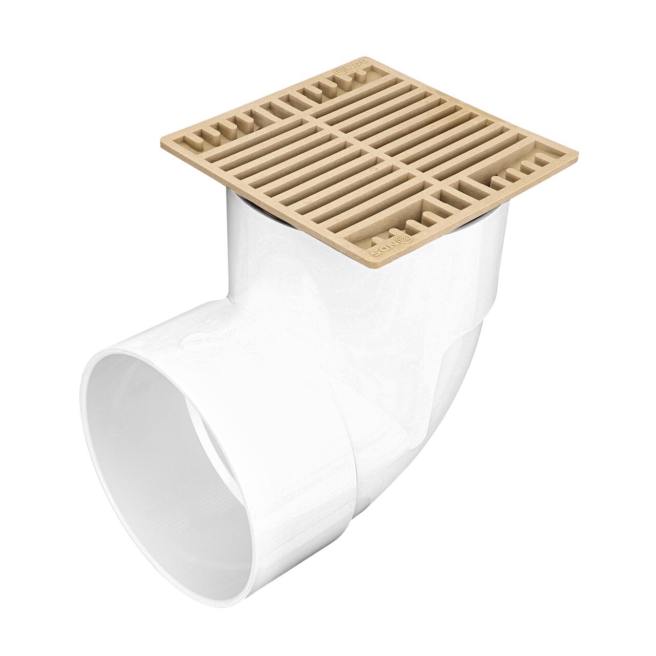 NDS Sand plastic 7 in. Square Grate  Fits Spee-D® Catch Basin Drain & 6 in. Drain Pipes & Fittings installed on 6 in. Drainage Fitting (NDS 773S)