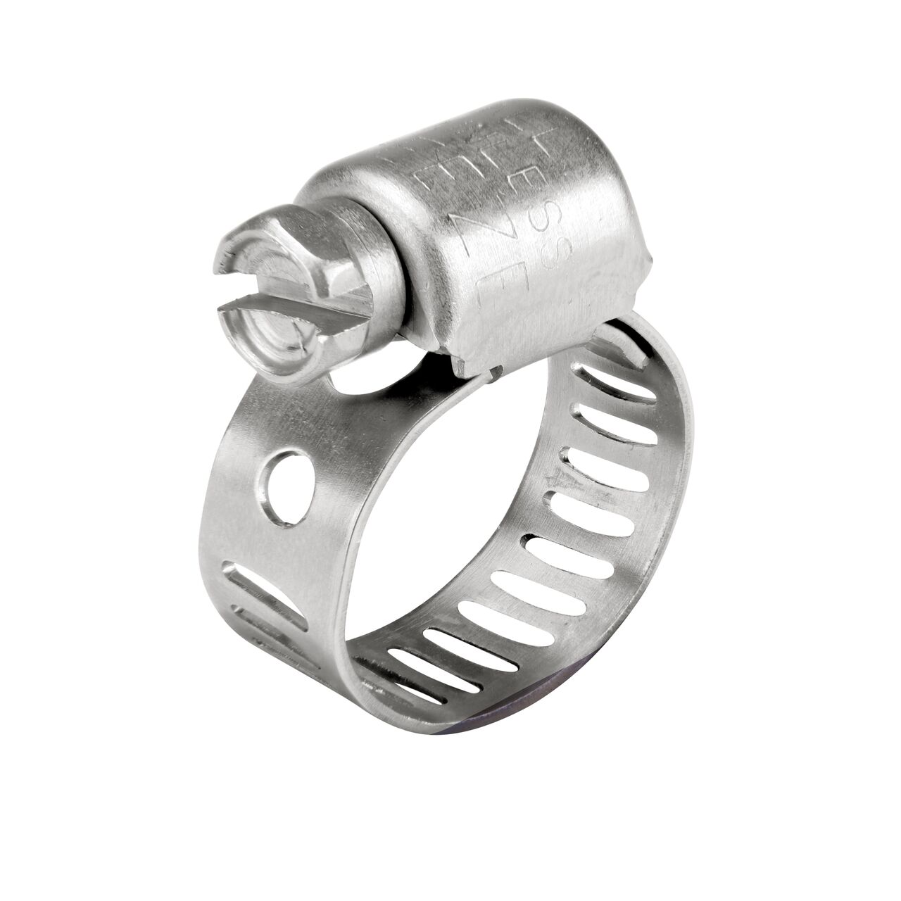 The NDS 7/16 - 25/32 in. Worm Drive Hose Clamp SAE 6 with a 5/16 in. band width (NDS 3604) reduces hose corrosion and system issues