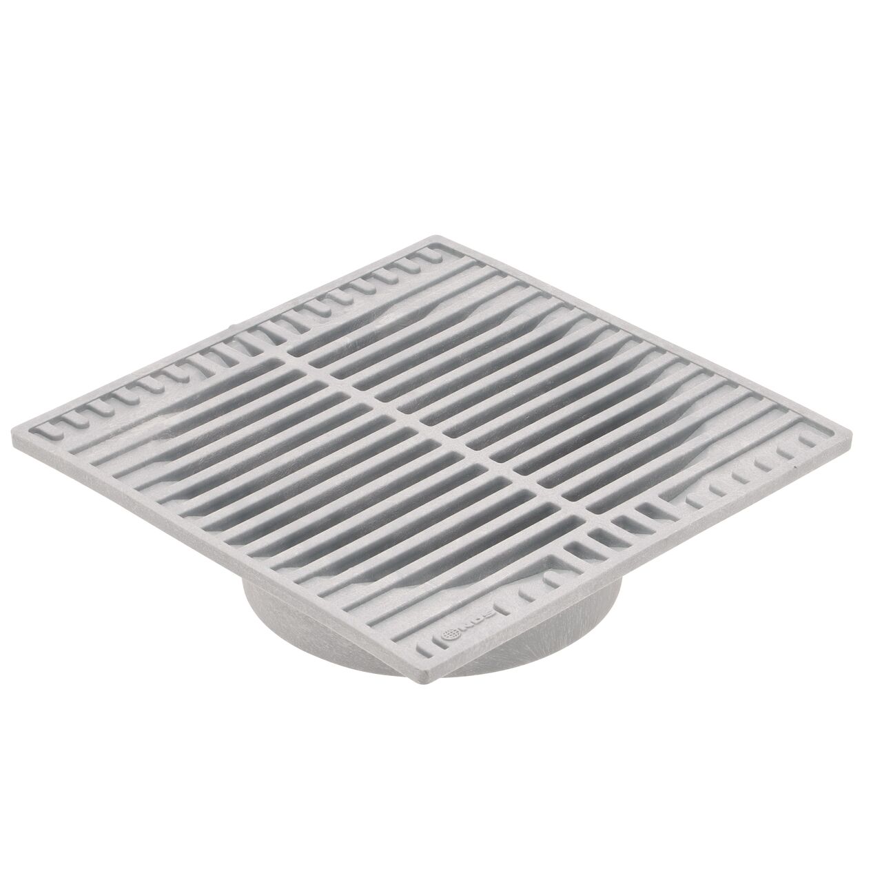 NDS 9 in. Square Grate in Gray Plastic (NDS 960)