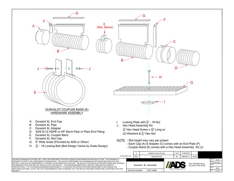 1480B Duraslot XL Assembly