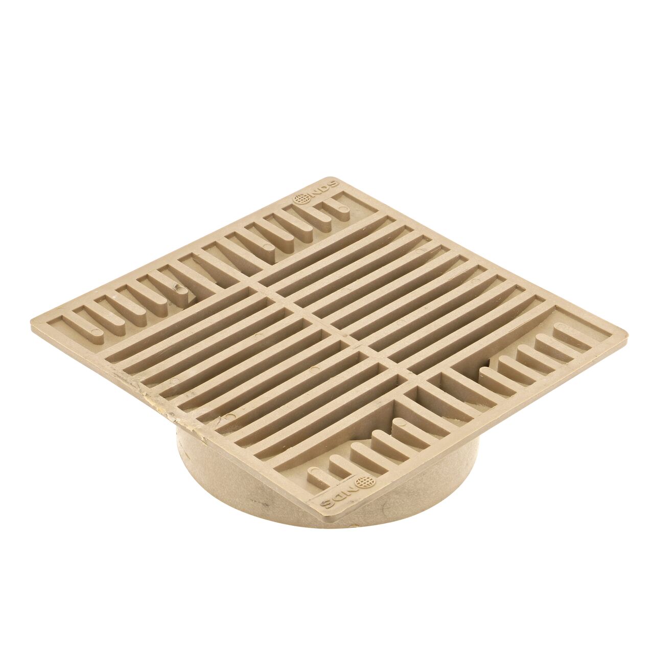 NDS 8 in. Square Grate in Sand color Plastic (NDS 883S)