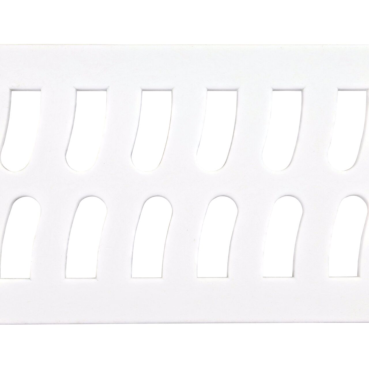 Top down view of the Slim Channel™ Drain Grate, 2-1/4 in. wide X 3 ft. long, White Plastic