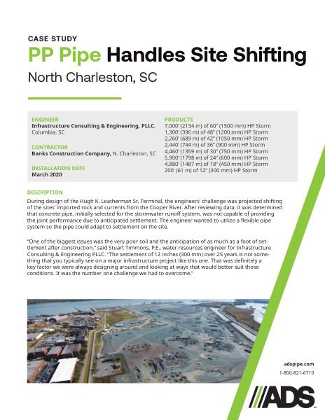 PP Pipe Handles Site Shifting (North Charleston, SC) Case Study)