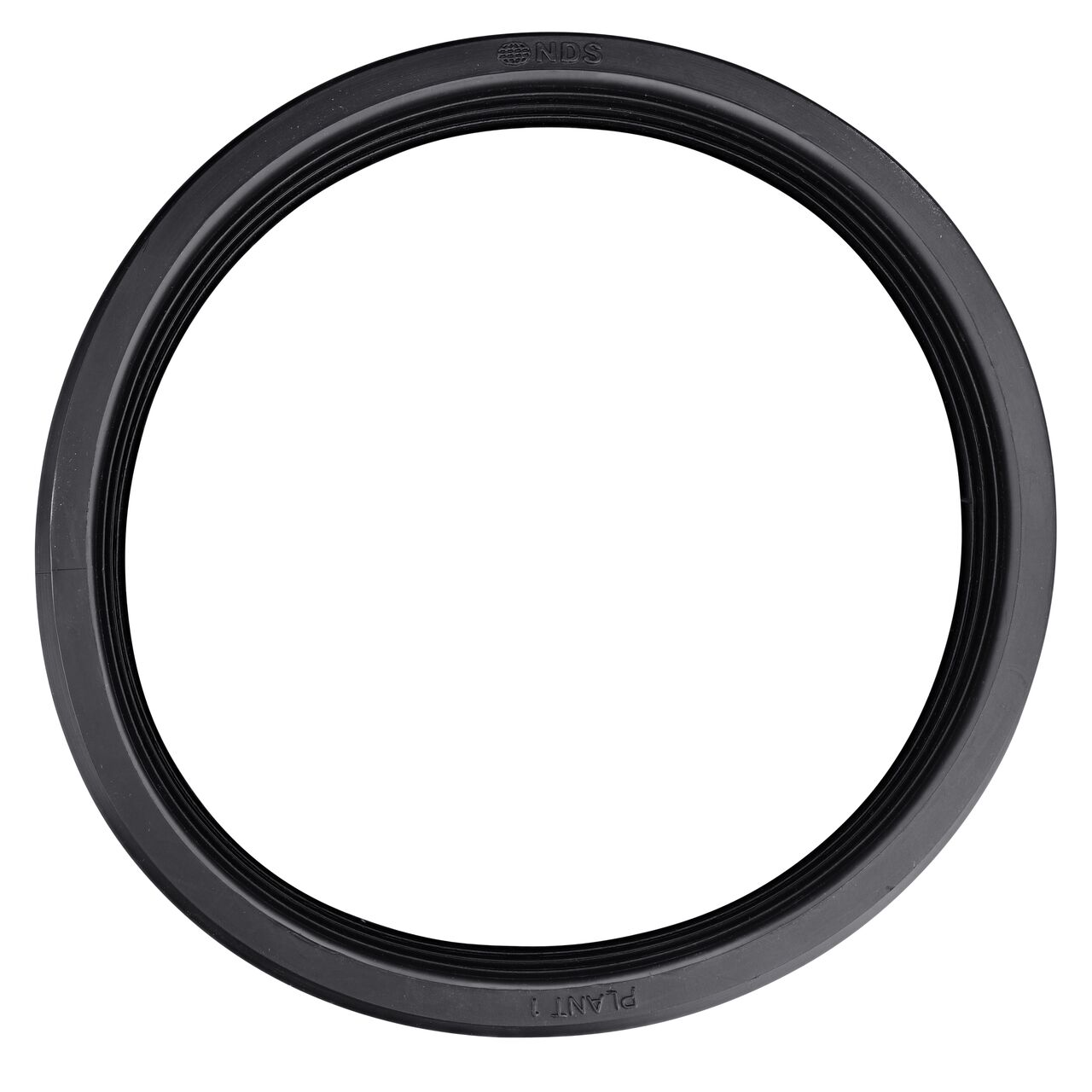 The NDS 8 in. manhole cover in, horizontal position, is made of flexible PVC that permit some lateral pipe movement (NDS 8MA)